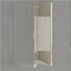 Porte de douche Smart Design AS Sans seuil verre sérigraphié cosmos 70 cm profilé Chromé