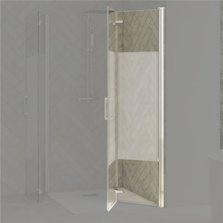 Porte de douche Smart Design AS Sans seuil verre sérigraphié cosmos 80 cm profilé Chromé Porte de douche Smart Design AS Sans seuil verre sérigraphié cosmos 80 cm profilé Chromé