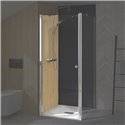 Porte de douche Supra P Sans seuil verre transparent 100 cm en angle profilé Chromé