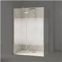 Porte de douche Smart Design P Charnières + F Sans seuil en angle verre cosmos 110 cm profilé Chromé