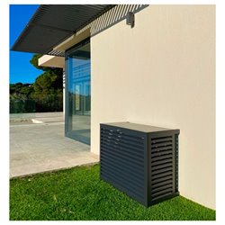 Habillage groupe extérieur cache-clim Aluminium Anthracite Taille L