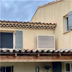 Habillage groupe extérieur cache-clim Blanc crème RAL 9001 Taille XL