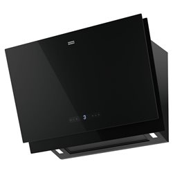 Hotte de cuisine inclinée Maris Pro Noir profils noir mat connectable