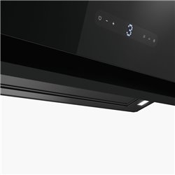 Hotte de cuisine inclinée Maris Pro Noir profils noir mat connectable