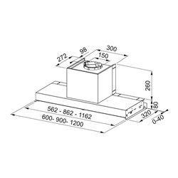 Groupe filtrant Style Plus 60 cm noir