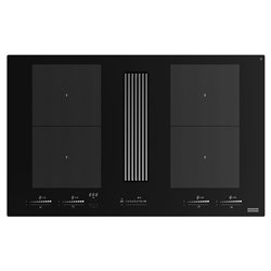 Hotte plan de travail Mythos 2gether Icon inox Noir évacuation LED Blanche