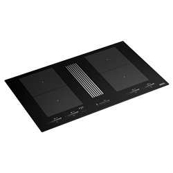 Hotte plan de travail Mythos 2gether Icon inox Noir évacuation LED Blanche