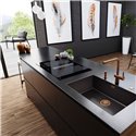 Hotte plan de travail Mythos 2gether Icon inox Noir évacuation LED Blanche