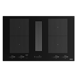 Hotte plan de travail Mythos 2gether Icon inox Noir recyclage LED Blanche