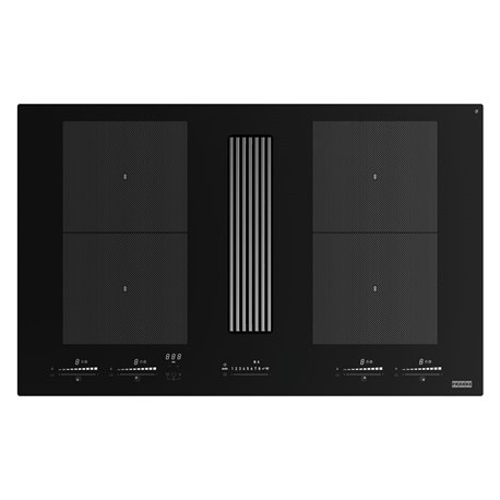 Hotte plan de travail Mythos 2gether Icon inox Noir recyclage LED Blanche