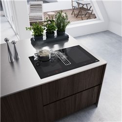 Hotte plan de travail Maris 2gether Inox évacuation LED Rouge