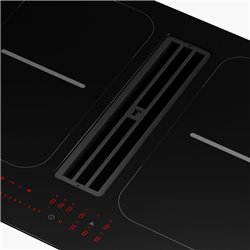Hotte plan de travail Smart 2gether Noir évacuation LED Rouge