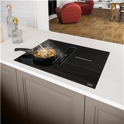 Hotte plan de travail Smart 2gether Noir évacuation LED Rouge