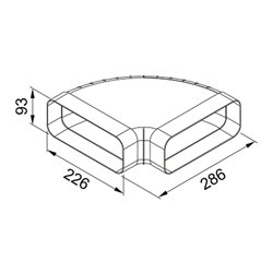 Coude horizontal 90°