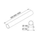 Tuyau rond Ø150° L500 mm