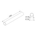 Tuyau rond Ø150° L1000 mm