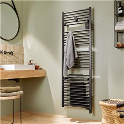 Sèche serviette électrique Doris Étroit 300 Watts Noir