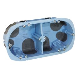 Boîte d’appareillage étanche à l’air 2 postes Prof 40 mm