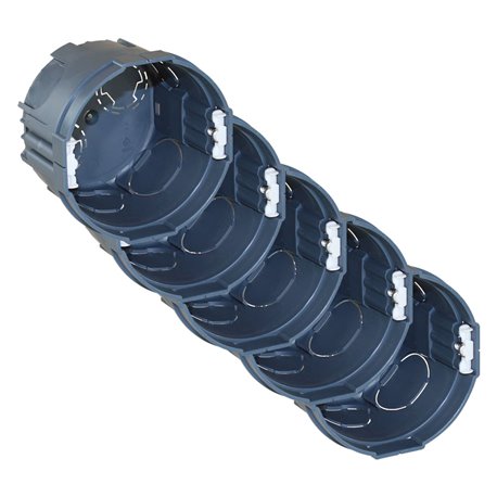 Lot de 5 boites d'appareillage maçonnerie 1 poste Ø67 mm Prof 50 mm Lot de 5 boites d'appareillage maçonnerie 1 poste Ø67 mm Prof 50 mm