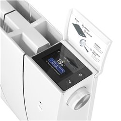 Radiateur fluide caloporteur Galapagos Horizontal 1500 Watts Blanc Brillant