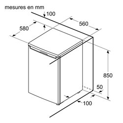 Réfrigérateur KTL15NWEB 120 Litres table top