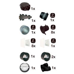 Kit extraction et insufflation réseau Algaine T4 Ø125 mm