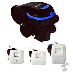 VMC Hygroréglable EasyHOME Hygro Premium Kit Groupe + Bouches Bain, WC PRES et Cuisine CORD Micro Watt - Réf : 11033068