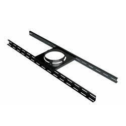 Support plancher Ø150 mm noir mat