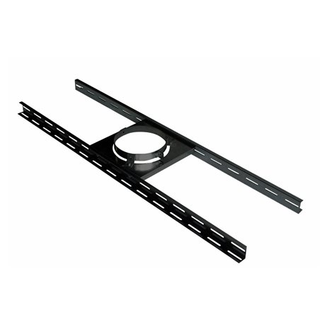 Support plancher Ø150 mm noir mat