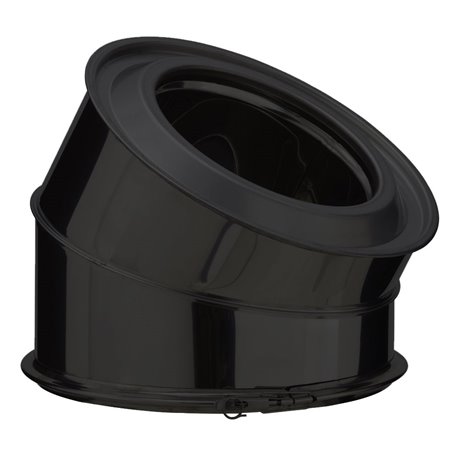 Coude inox-inox 30 Ø180 mm noir mat
