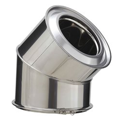 Coude inox-inox 45 Ø180 mm