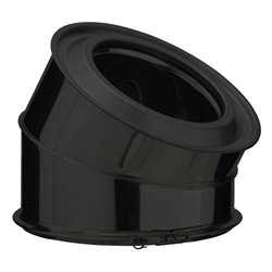 Coude inox-inox 30 Ø230 mm noir mat