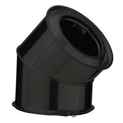 Coude inox-inox 45 Ø230 mm noir mat