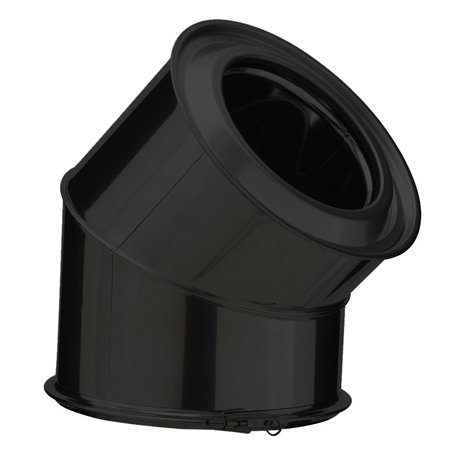 Coude inox-inox 45 Ø230 mm noir mat