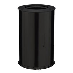 Elément droit réglable inox-inox Ø230 mm noir mat