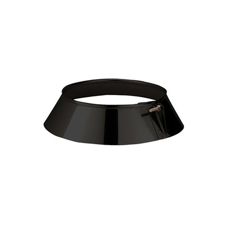 Collerette de solin inox-inox Ø180-230 mm noir mat Collerette de solin inox-inox Ø180-230 mm noir mat
