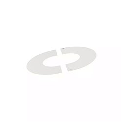 Plaque de propreté inox-inox 0/10 Ø180-230 mm blanc mat
