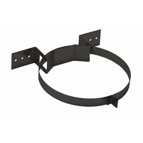 Collier mural inox-inox  Ø180-230 mm noir mat