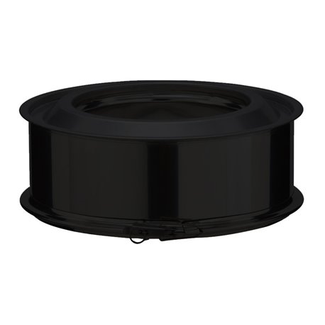 Elément droit Inox Inox 100 mm Ø230 mm noir mat