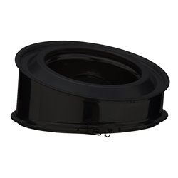 Coude inox-inox 15° Ø230 mm noir