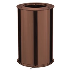 Elément droit Inox Inox 1000 mm Ø200 mm brun