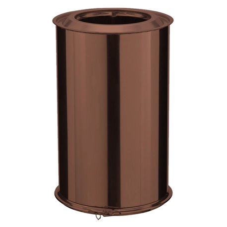 Elément droit Inox Inox 1000 mm Ø200 mm brun
