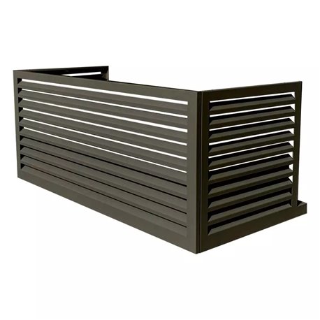Habillage groupe extérieur cache-clim Gris terre d'ombre RAL 7022 pour Taille XXL Habillage groupe extérieur cache-clim Gris terre d'ombre RAL 7022 pour Taille XXL