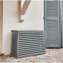 Habillage groupe extérieur cache-clim Gris poussière RAL 7037 Taille M