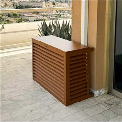 Habillage groupe extérieur cache-clim Brun argile RAL 8003 Taille S
