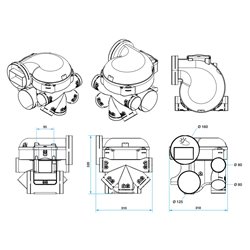 VMC hygroréglable EasyHOME Hygro Premium MP Kit groupe + Bouches ELEC - Réf : 11033501