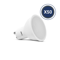 Lot de 50 ampoules LED GU10 5,4W 650 Lm Blanc chaud