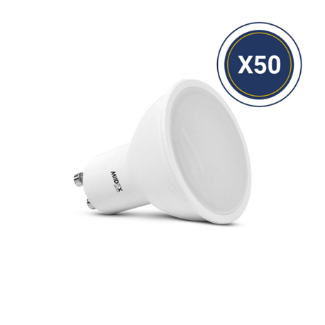 Lot de 50 ampoules LED GU10 5,4W 650 Lm Blanc neutre