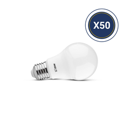 Lot de 50 ampoules LED E27 7W 806 Lm Blanc chaud