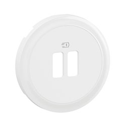 Enjoliveur Celiane pour chargeur simple ou double USB Type-A et Type-C blanc CB0154